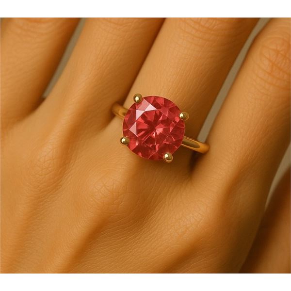 10K  1.2G 0.9Ct Lab Pink Diamond Ring
