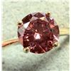Image 2 : 10K  1.2G 0.9Ct Lab Pink Diamond Ring