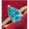 Image 2 : 10K (1.44g) LAB BLUE DIAMOND (0.75+0.06ct) RING