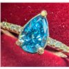 Image 3 : 10K (1.44g) LAB BLUE DIAMOND (0.75+0.06ct) RING