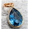 Image 1 : 10K (0.57g) BLUE TOPAZ (2.2ct) PENDANT