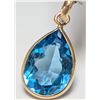 Image 3 : 10K (0.57g) BLUE TOPAZ (2.2ct) PENDANT