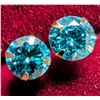 Image 1 : 14K LAB BLUE DIAMOND (0.8ct) EARRING