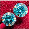 Image 2 : 14K LAB BLUE DIAMOND (0.8ct) EARRING