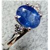 Image 2 : SILVER(2.62g) GENUINE SAPPHIRE (1ct) RING