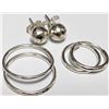 Image 2 : SILVER 3 PARIS OF EARRING SET