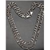 Image 1 : SILVER (8.68g) RHODIUM PLATED HOLLOW ITALY CHAIN 20"