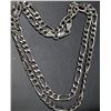 Image 2 : SILVER (8.68g) RHODIUM PLATED HOLLOW ITALY CHAIN 20"