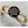 Image 3 : 10K (2.02g) BLACK DIAMOND (1.9ct), MOISSANITE (0.2ct) RING