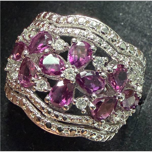 SILVER (6.5g) GRAPE GARNET (APP 2.5ct) RING