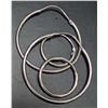 Image 3 : SILVER 2 HOOP EARRING SET