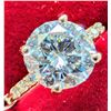 Image 1 : 10K (2.09g) LAB DIAMOND (2.1ct), MOISSANITE (0.06ct) RING