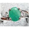 Image 2 : SILVER (2.44g) EMERALD (1.5ct) RING
