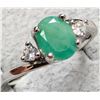 Image 3 : SILVER (2.44g) EMERALD (1.5ct) RING