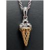 Image 2 : SILVER (3.27g) GENUINE DIAMOND (0.01ct) NECKLACE 14-16"