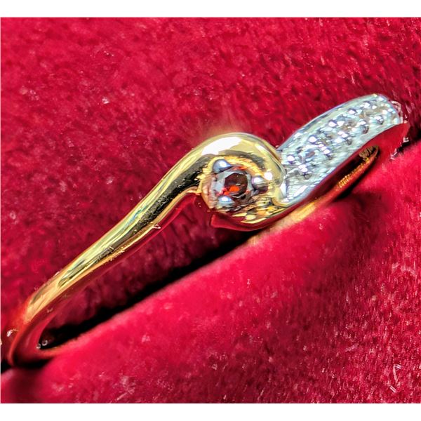 SILVER (1.4g) LAB DIAMOND + CZ RING