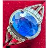 Image 3 : SILVER(2.65g) GENUINE BLUE SAPPHIRE (2.65ct) RING