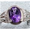 Image 2 : SILVER (2.64g) AMETHYST (1.5ct) RING