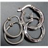 Image 1 : SILVER 2 PAIRS OF SMALL HOOP SET