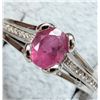 Image 1 : SILVER (2.65g) GENUINE RUBY (1ct) RING