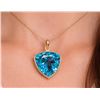 Image 1 : 10K (1.63g) BLUE TOPAZ (7ct) PENDANT