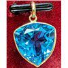 Image 2 : 10K (1.63g) BLUE TOPAZ (7ct) PENDANT