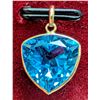 Image 3 : 10K (1.63g) BLUE TOPAZ (7ct) PENDANT