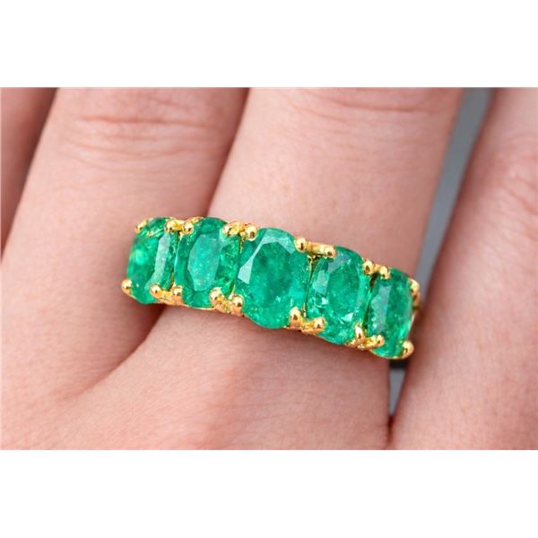 10K (2.12g) NATURAL EMERALD (2.3ct) RING, Size 6