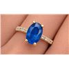 Image 1 : 10K (1.89g) NATURAL SAPPHIRE (1.4ct), NATURAL DIA (0.06ct) RING, Size 5.5