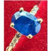 Image 2 : 10K (1.89g) NATURAL SAPPHIRE (1.4ct), NATURAL DIA (0.06ct) RING, Size 5.5