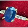 Image 3 : 10K (1.89g) NATURAL SAPPHIRE (1.4ct), NATURAL DIA (0.06ct) RING, Size 5.5
