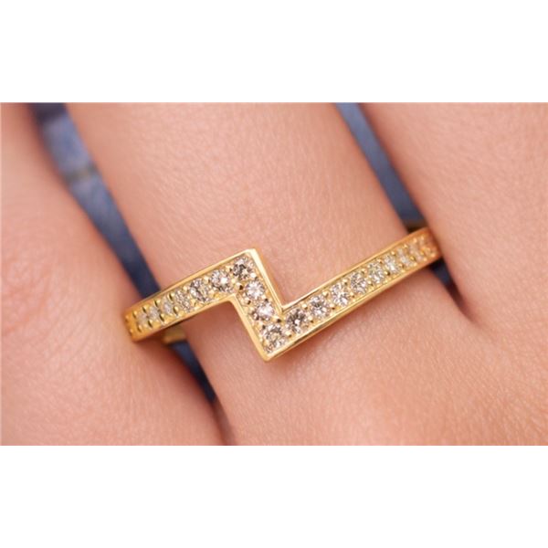 10K (0.7g) NATURAL DIAMOND (0.2ct) RING, Size 5.75