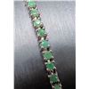 Image 3 : SILVER (4.8g) EMERALD (2ct) BRACELET 7-8"