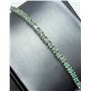 Image 4 : SILVER (4.8g) EMERALD (2ct) BRACELET 7-8"