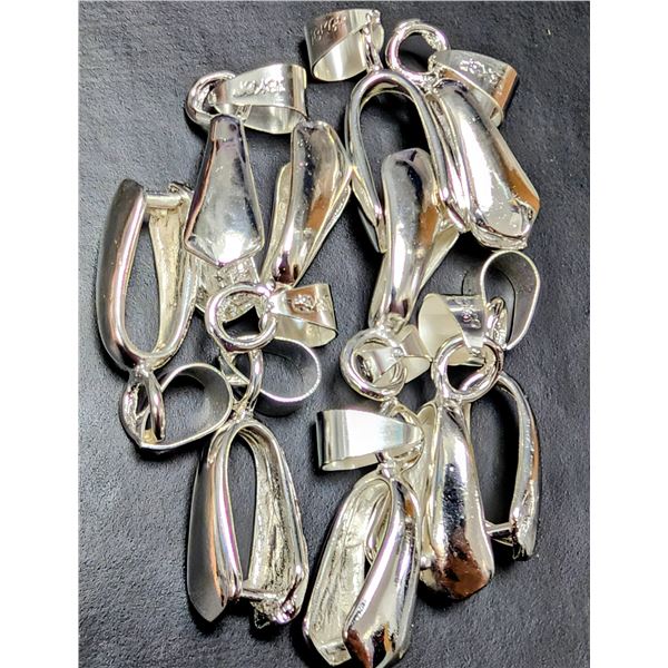 SILVER (9g) PACK OF 10PCS PENDANT CLASP