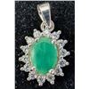 Image 3 : SILVER (1.17g) NATURAL EMERALD (1ct) PENDANT