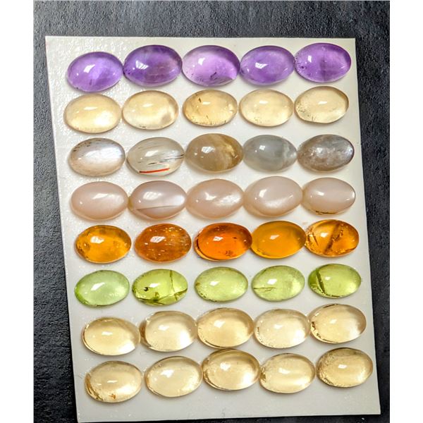 LOOSE MOONSTONE, AMETHYST, CITRINE AND PERIDOT (APP 12ct) GEMSTONE