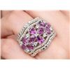 Image 1 : SILVER (5.94g) GRAPE GARNET (2.6ct) RING