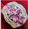 Image 4 : SILVER (5.94g) GRAPE GARNET (2.6ct) RING