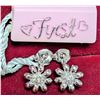 Image 2 : SILVER (1.62g) GENUINE DIAMOND (0.02ct) EARRING
