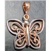 Image 3 : SILVER (1.47g) BUTTERFLY 2 TONE PENDANT