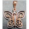 Image 4 : SILVER (1.47g) BUTTERFLY 2 TONE PENDANT