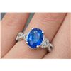 Image 1 : SILVER (3.81g) BLUE SAPPHIRE (1.5ct) RING