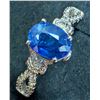 Image 2 : SILVER (3.81g) BLUE SAPPHIRE (1.5ct) RING