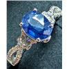 Image 4 : SILVER (3.81g) BLUE SAPPHIRE (1.5ct) RING