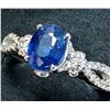 Image 5 : SILVER (3.81g) BLUE SAPPHIRE (1.5ct) RING