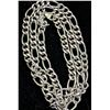Image 4 : SILVER (16.88g) ITALY RHODIUM PLATED HOLLOW STYLE CHAIN 24"