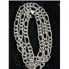 Image 5 : SILVER (16.88g) ITALY RHODIUM PLATED HOLLOW STYLE CHAIN 24"