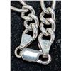 Image 6 : SILVER (16.88g) ITALY RHODIUM PLATED HOLLOW STYLE CHAIN 24"