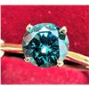 Image 2 : 10K (1.34g) LAB BLUE DIAMOND (0.87ct) RING, Size 6.75